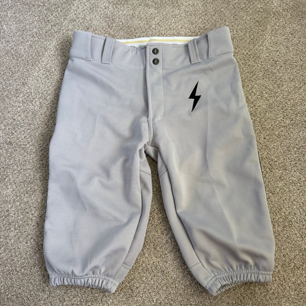 Bruce Bolt Men’s Short Baseball Pants Gray Sz XS